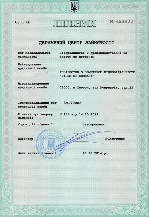 BMC Company Goverment License